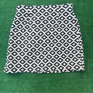 Zara Black and white High Rise Mini Skirt Size S